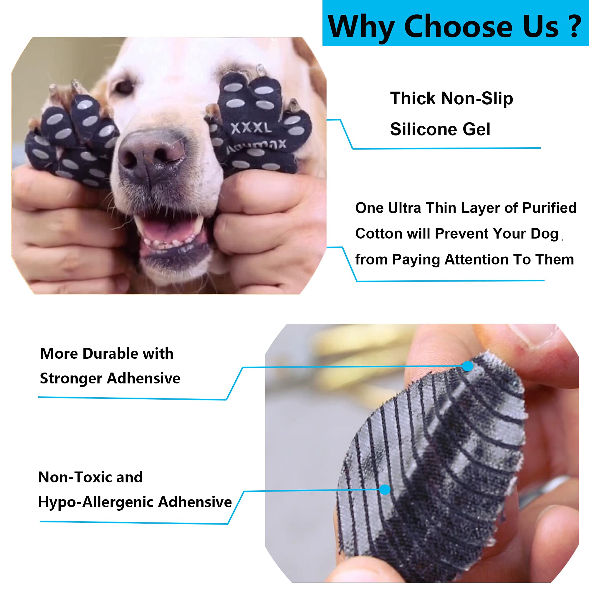 Aqumax paw protector soft silicone texture offers gentle grip and comfort