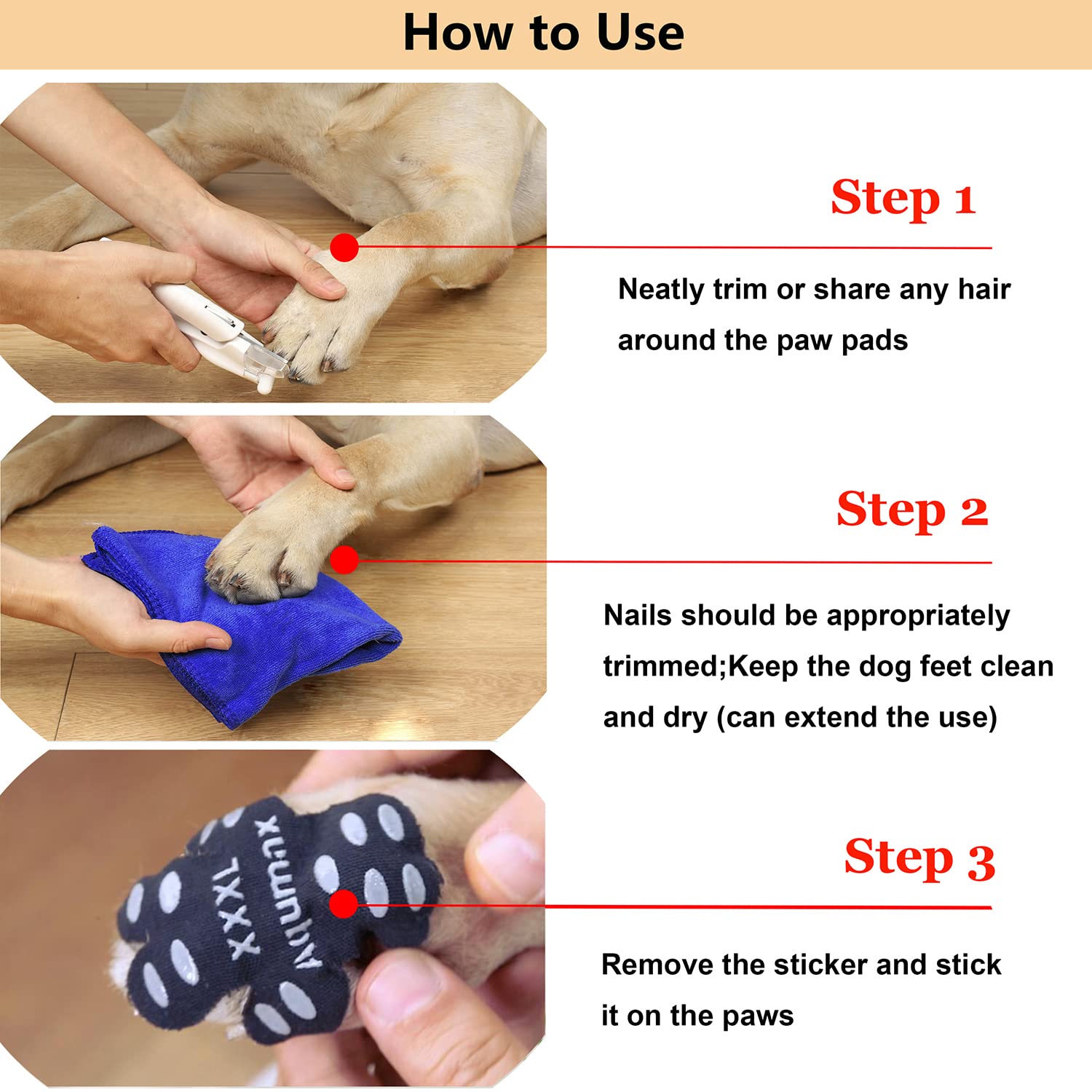 Aqumax paw protector traction pad during water test shows non-slip surface for wet conditions.