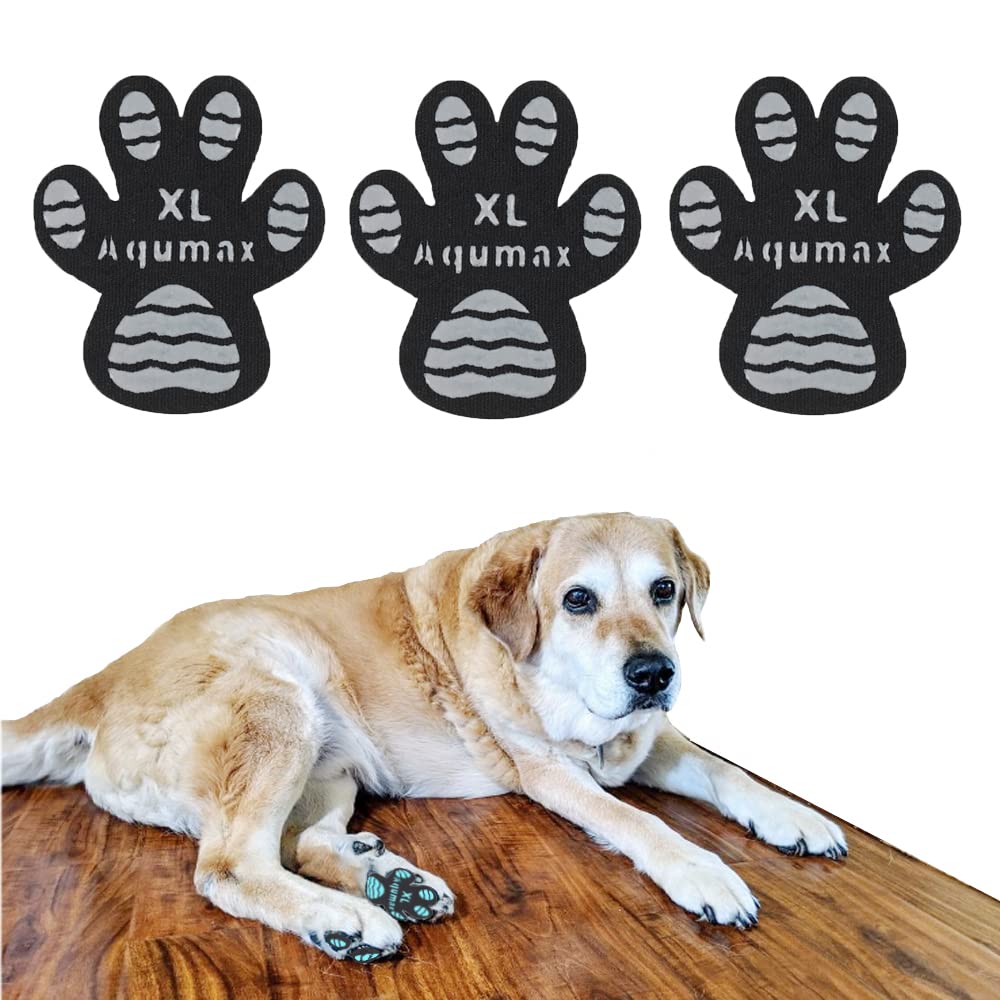 Aqumax dog paw protector traction pad close-up showing non-slip grip for safer indoor footing