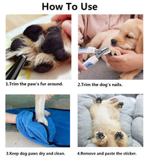 Aqumax paw pads being peeled off easily after use reflects user friendly removal