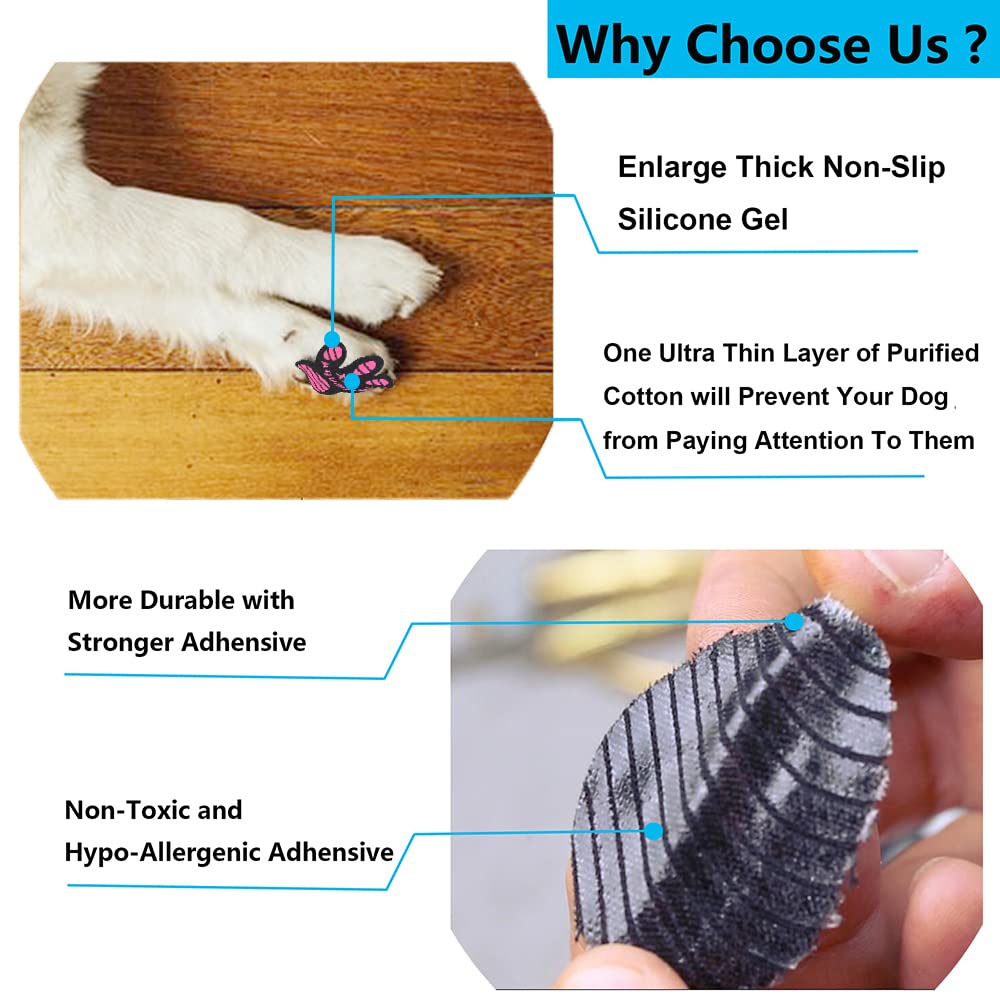 Aqumax XL black paw pads on a senior dog showing better traction on slick floors