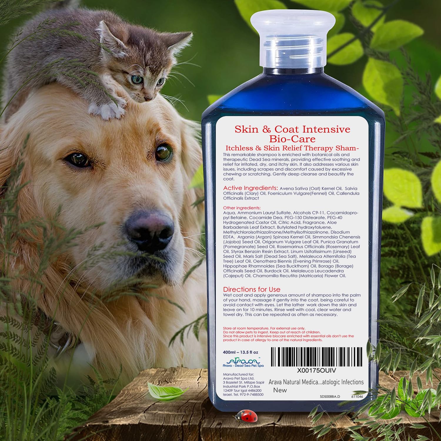 Arava deep-cleanse foam shown for thorough undercoat cleansing