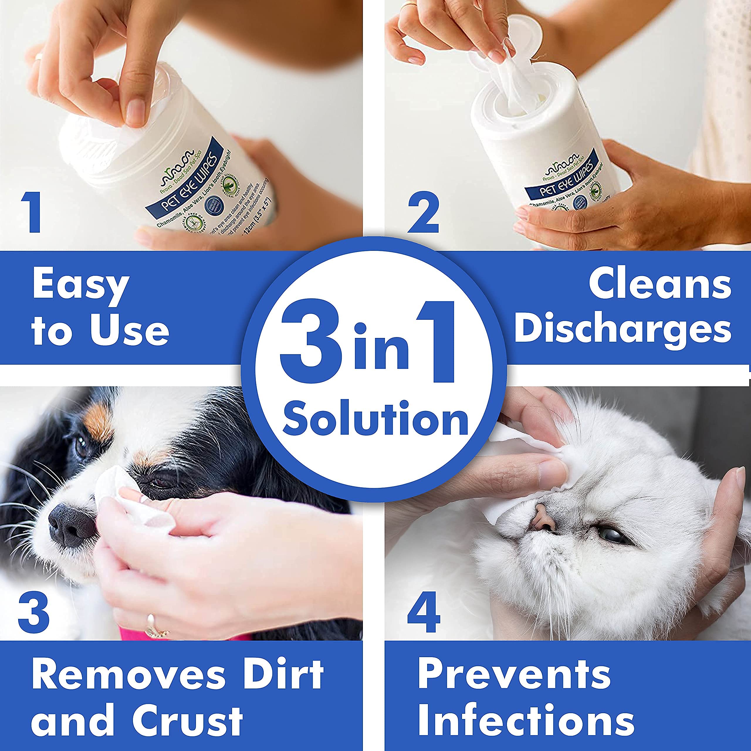 Arava Eye Wipes suitable for kittens and puppies' eye care