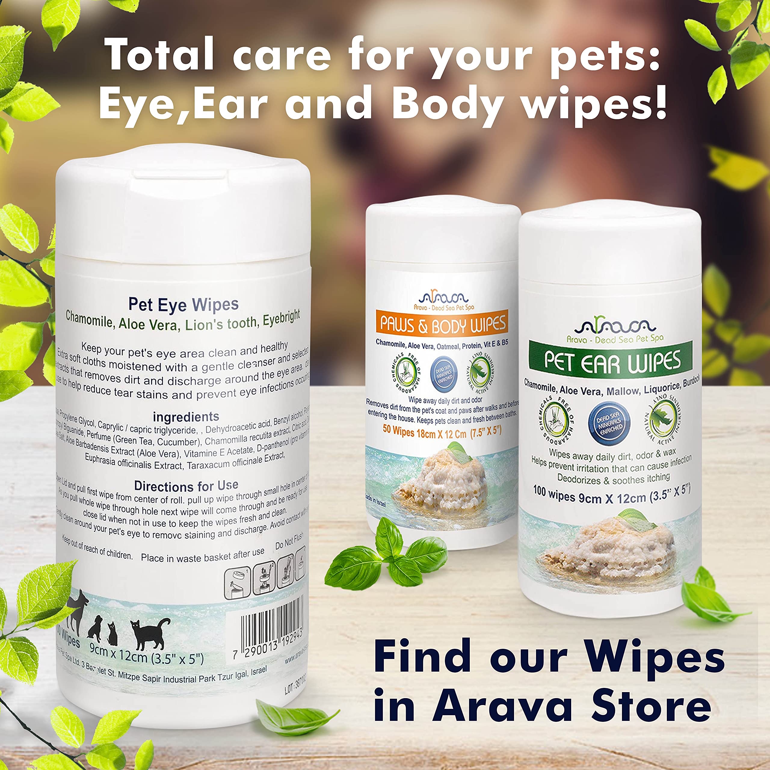 Close-up of Arava wipe texture for gentle eye cleaning