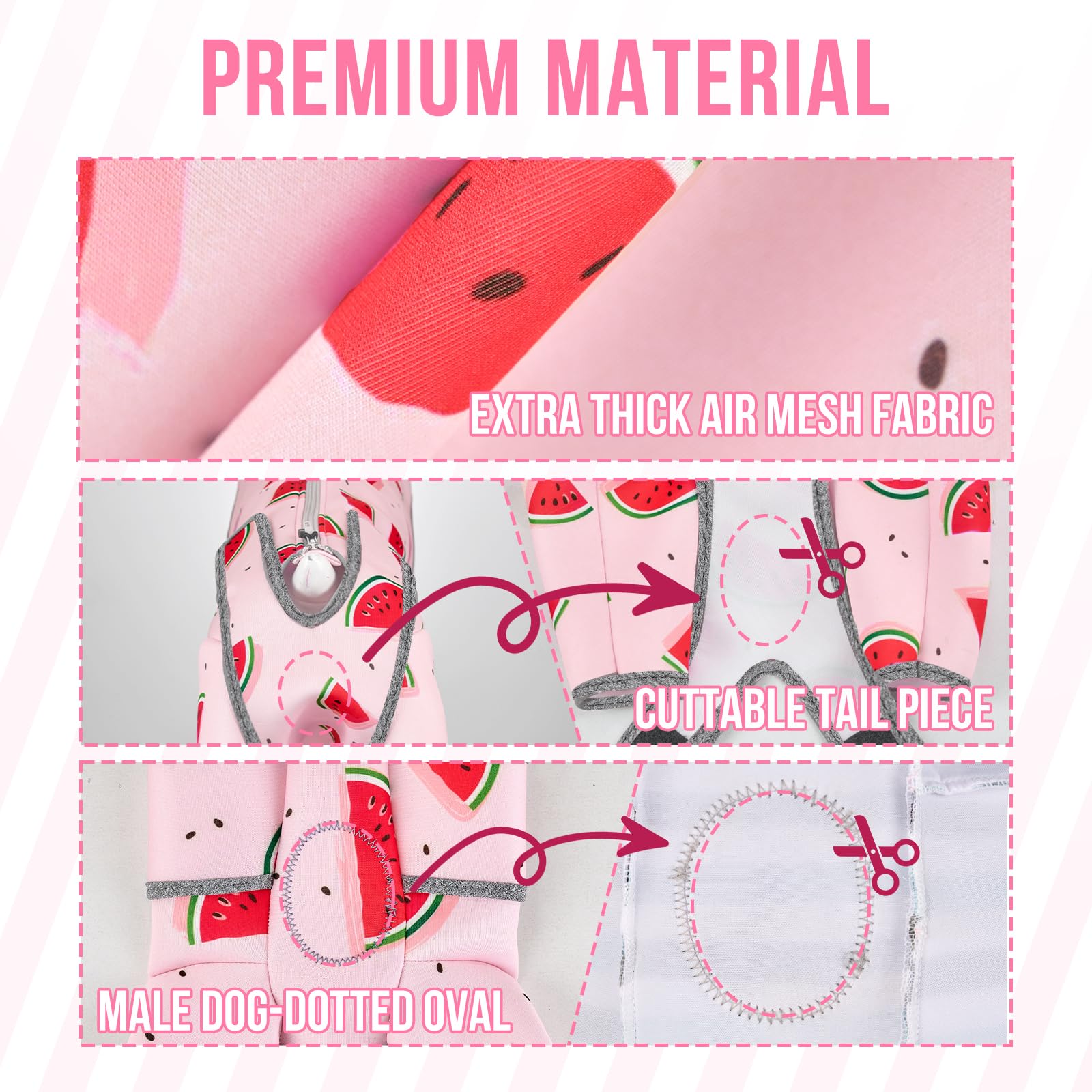 Arblina dog recovery suit breathable-mesh pink offers comfort and durability