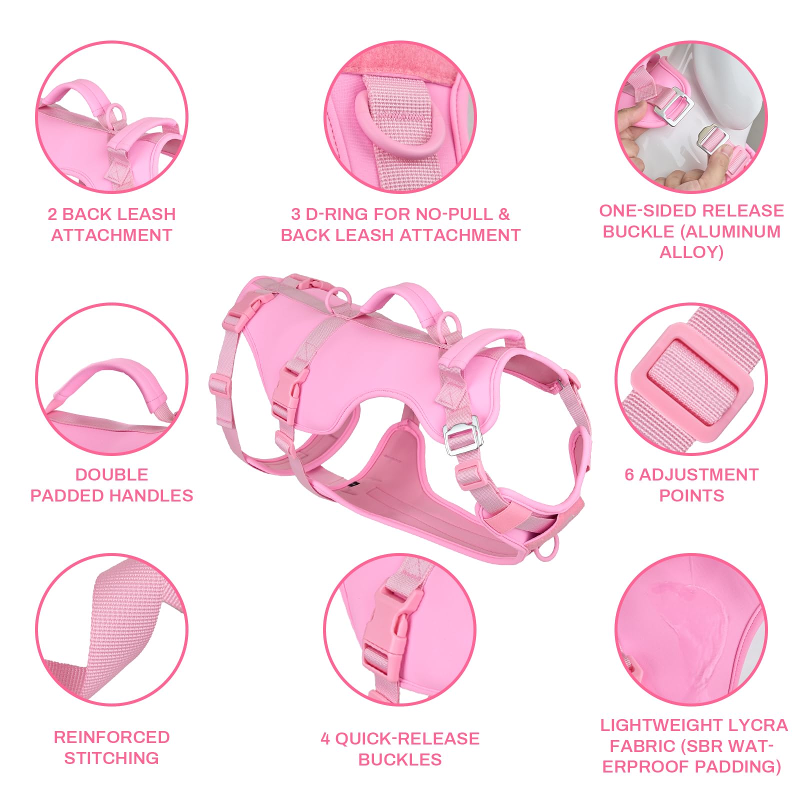 Arblina escape-proof dog harness abdomen strap enhances escape prevention on adventures