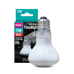 Arcadia Solar Basking Floodlight 75W over enclosure demonstrates even heat distribution