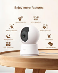 ARENTI 4MP live-stream camera ideal for monitoring pets and babies.