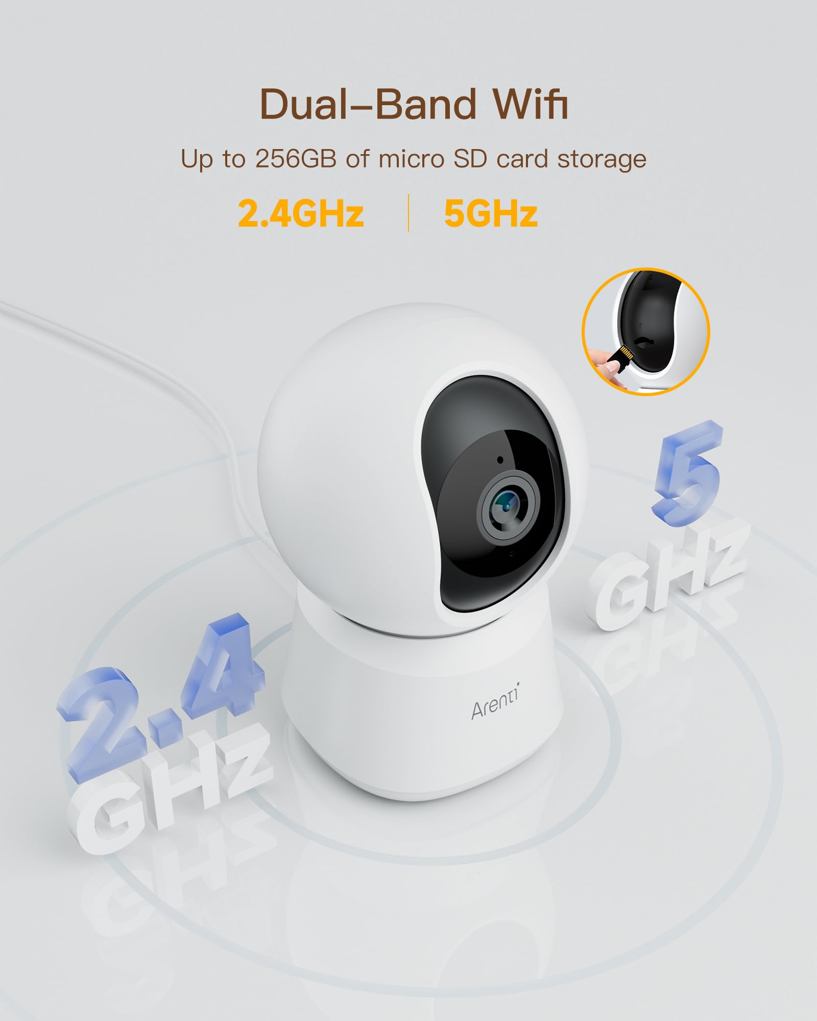 ARENTI AI motion detection with auto-tracking highlights human activity.