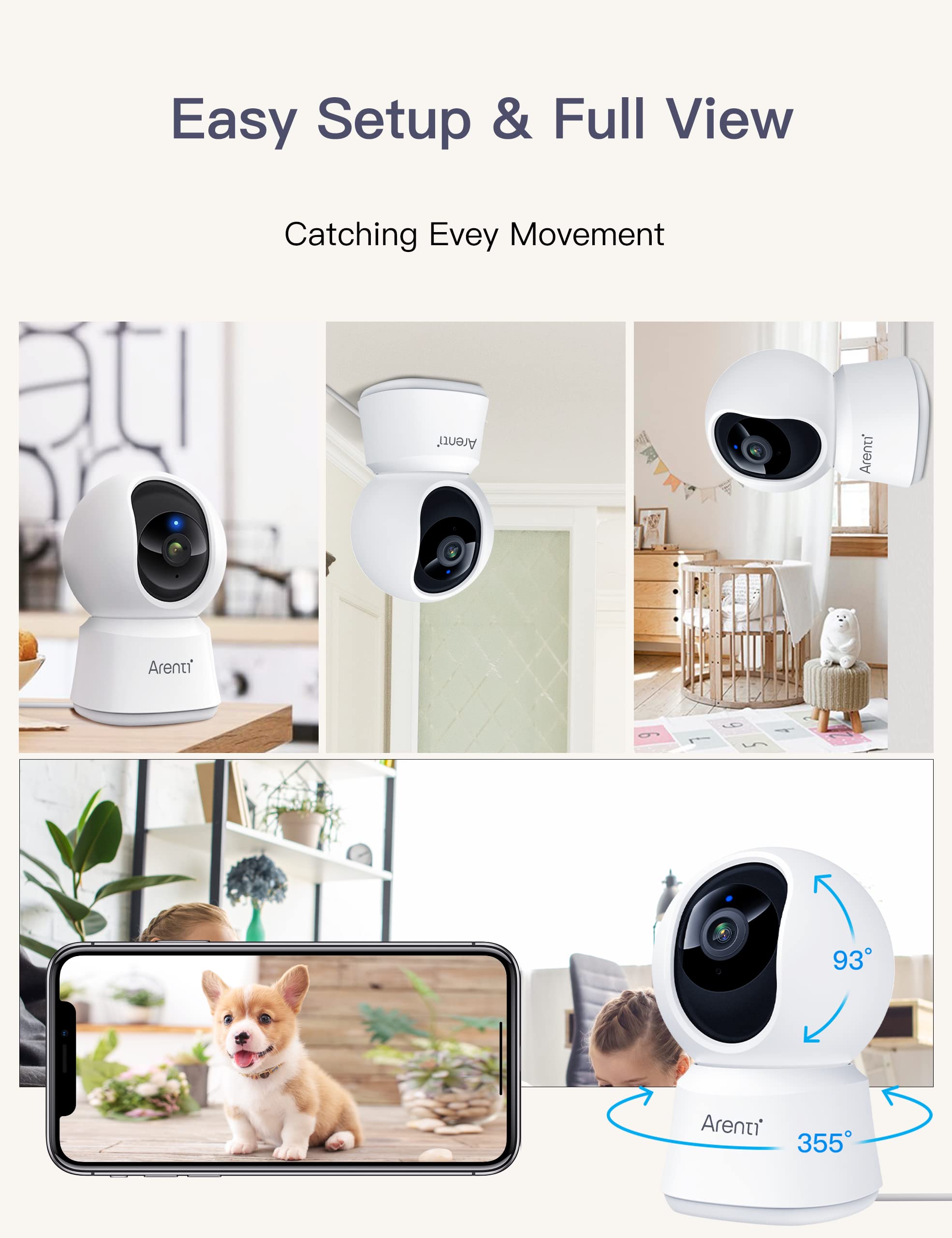 ARENTI web browser multi-view sharing supports up to four live feeds.