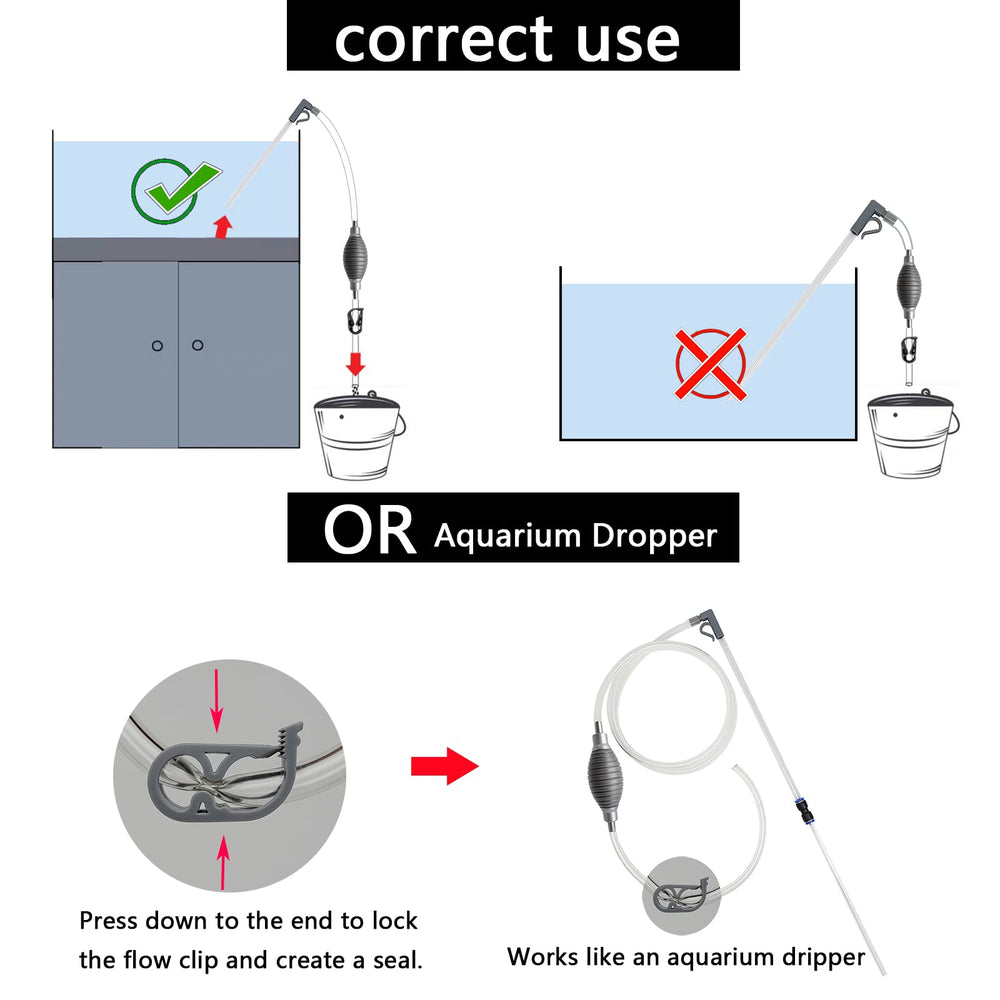 AREPK small-tank gravel vacuum kit for 5-gallon setups