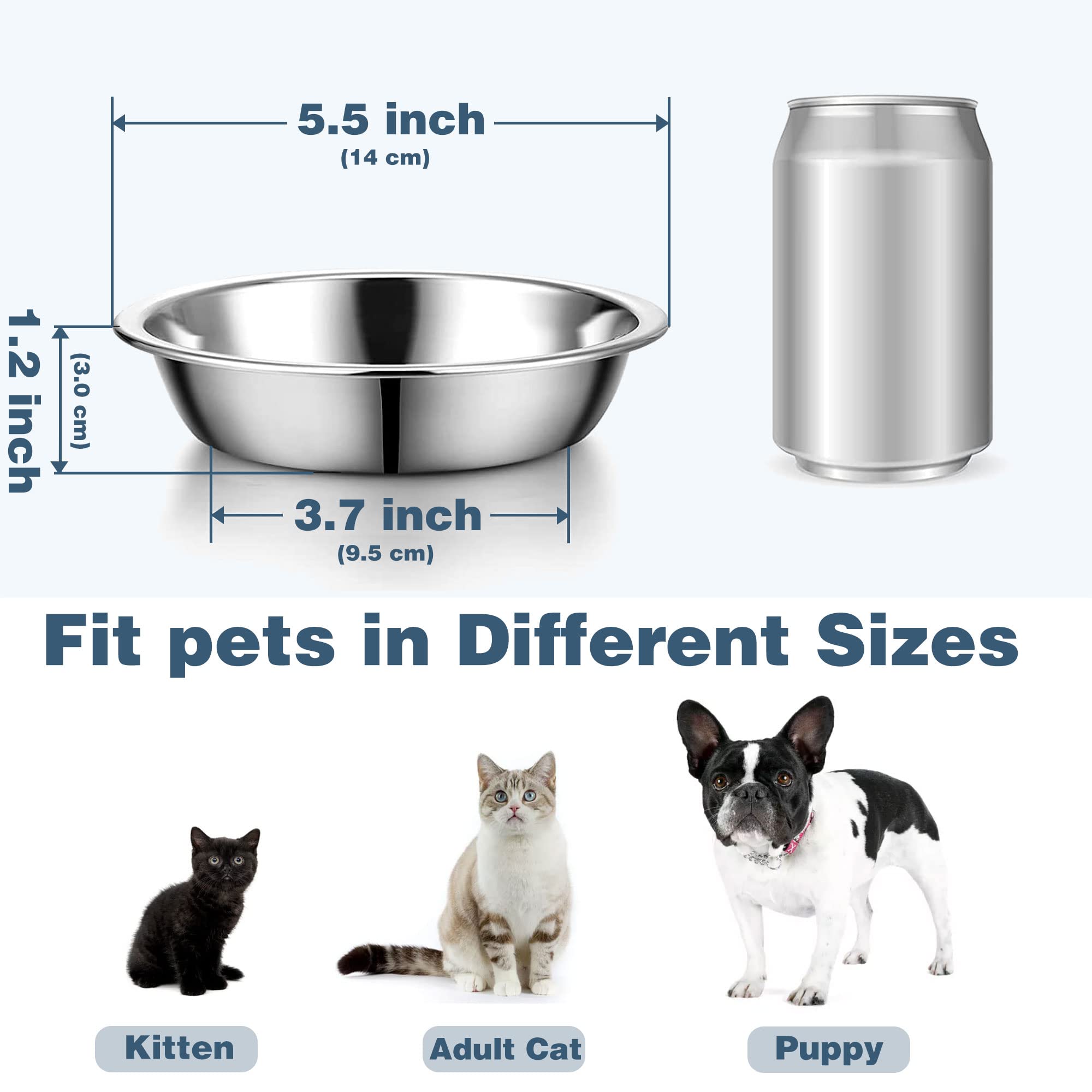 Arespark stackable cat bowls save space and are travel-friendly.