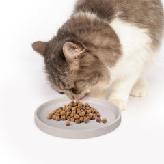 Arespark pet silicone food mat anti-slip bottom keeps bowls from sliding on floors.