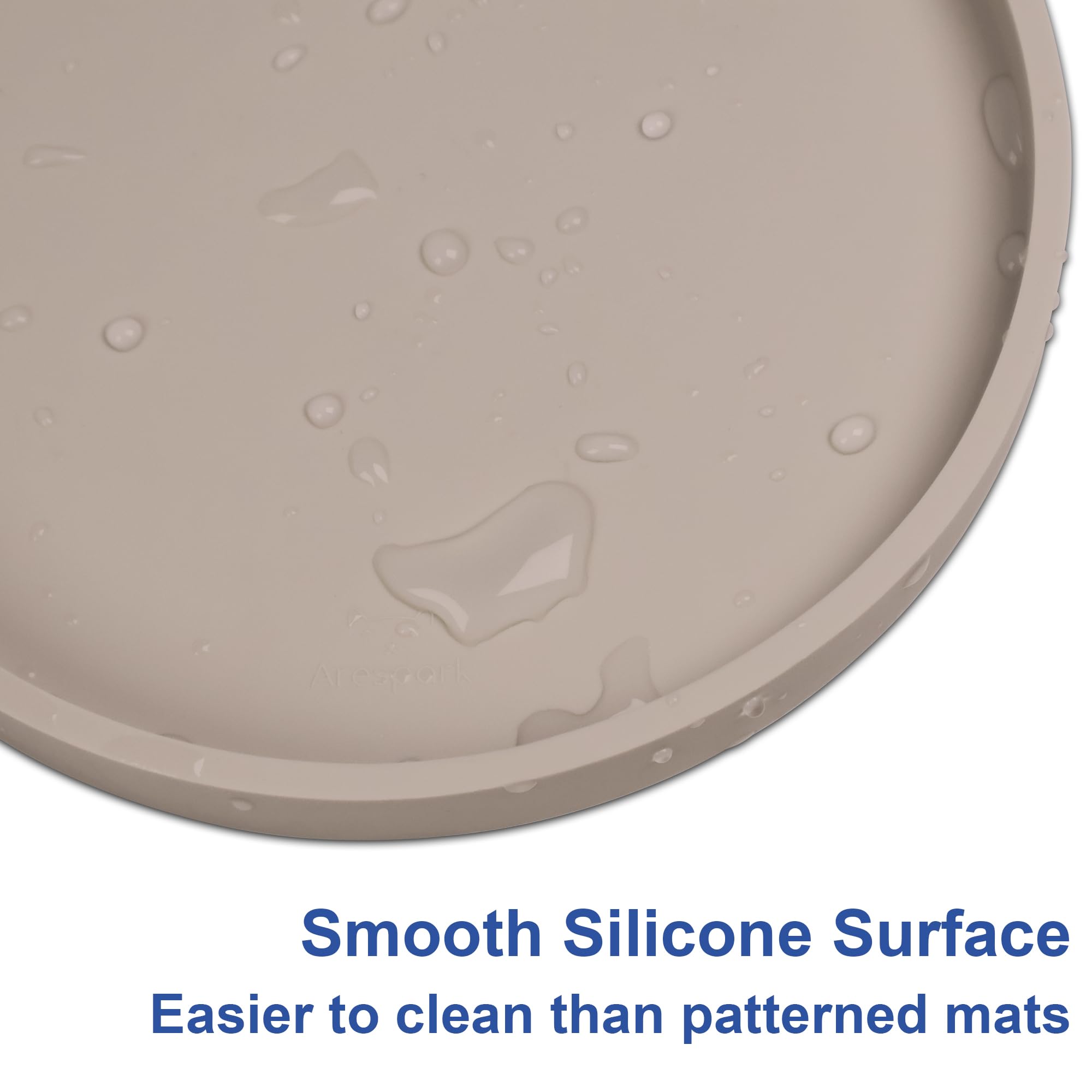 Arespark pet silicone food mat dishwasher-safe for convenient cleaning at home or on the go.