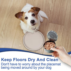 Arespark pet silicone food mat raised edge traps spills during mealtime.