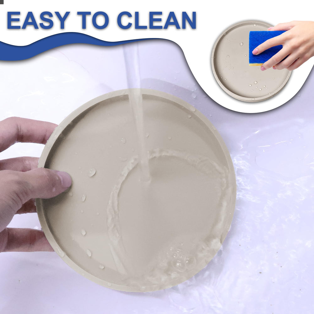 Arespark pet silicone food mat travel-ready works for indoor and outdoor feeding.