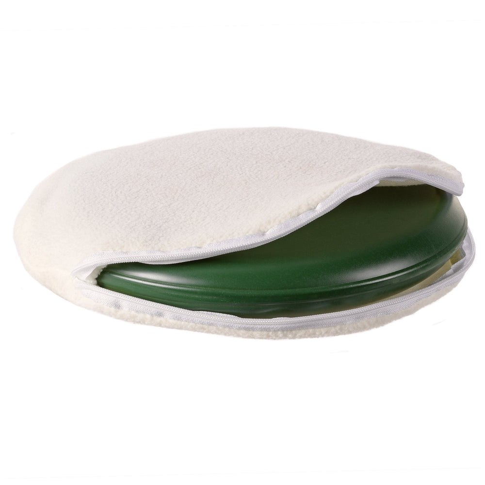 Arf Pets microwavable heating pad in microwave setup demonstrates easy heat-up and safe warming.