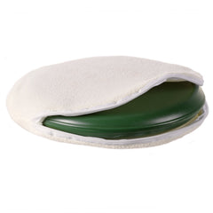 Arf Pets microwavable heating pad in microwave setup demonstrates easy heat-up and safe warming.