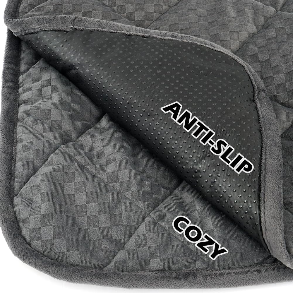 ARGOPET Cat Bed checkered grey pattern blends with decor