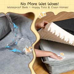 ARHAT orthopedic dog bed non-slip bottom prevents sliding on slick floors