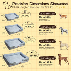 ARHAT orthopedic dog bed removable cover for easy machine washing