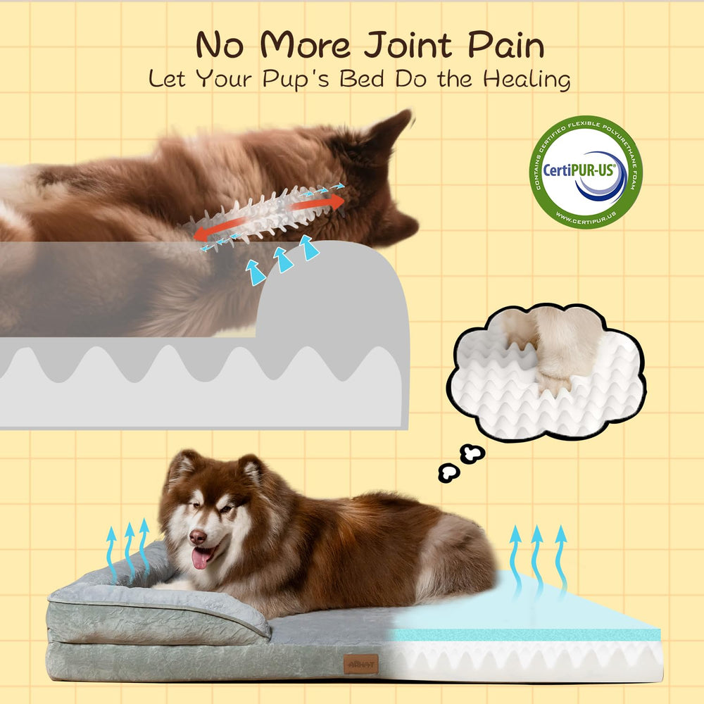 ARHAT orthopedic dog bed waterproof interior keeps the interior dry after spills