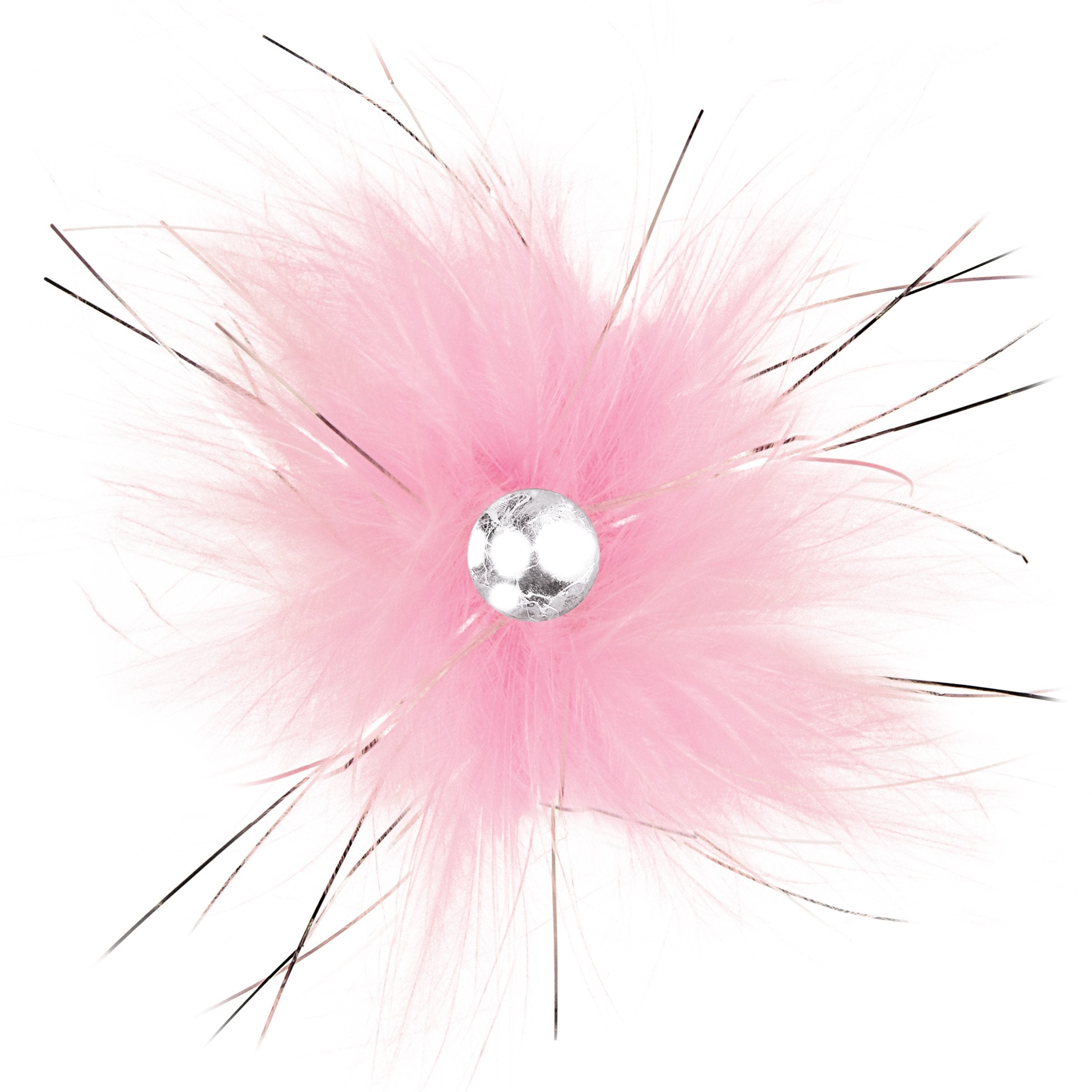 Aria Sparkle Feather Bows elastic band back secures styling gently