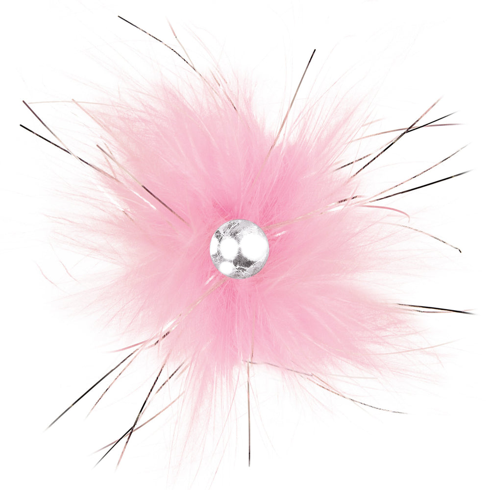 Aria Sparkle Feather Bows elastic band back secures styling gently