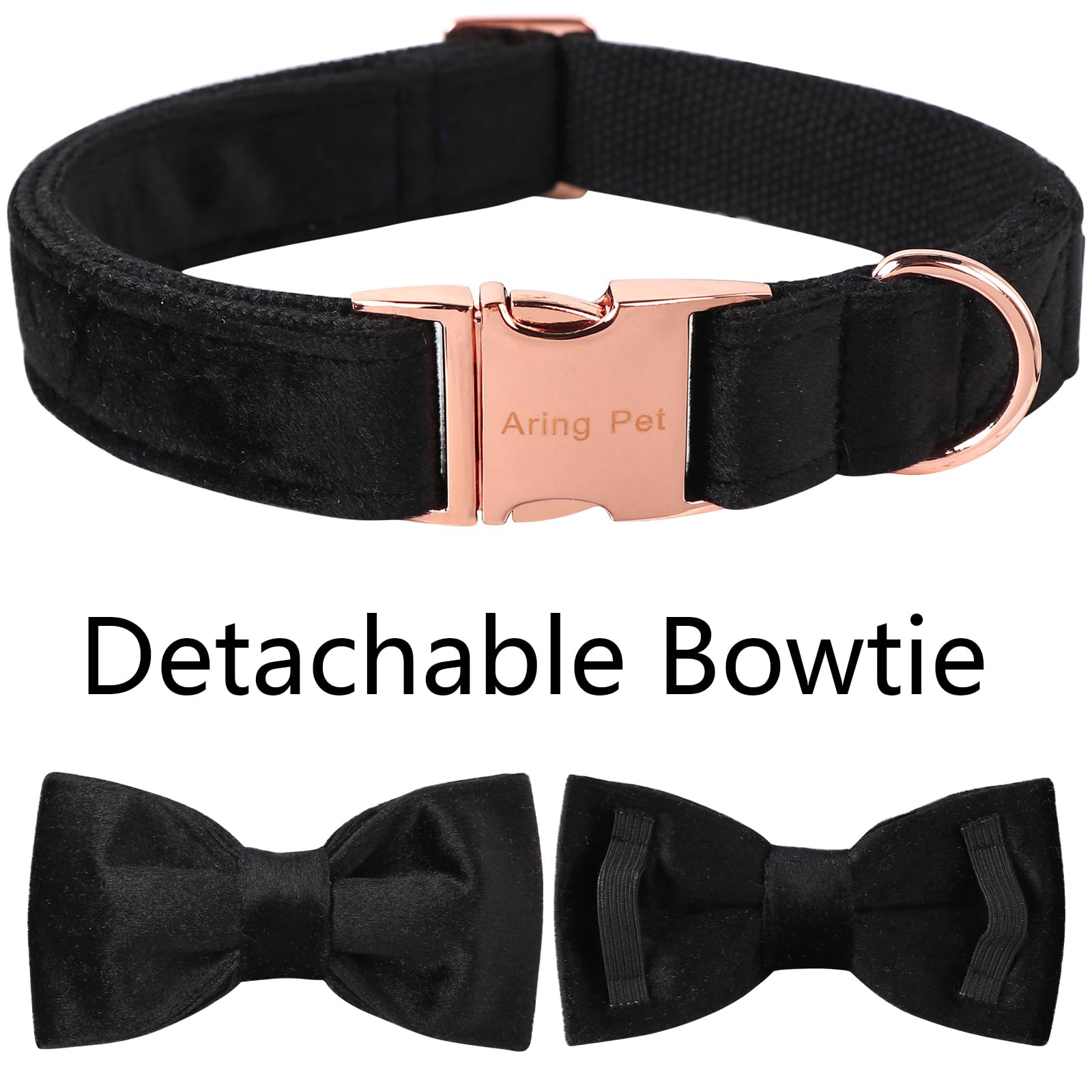 ARING PET Adjustable collar with roll slider for a secure, adjustable fit.