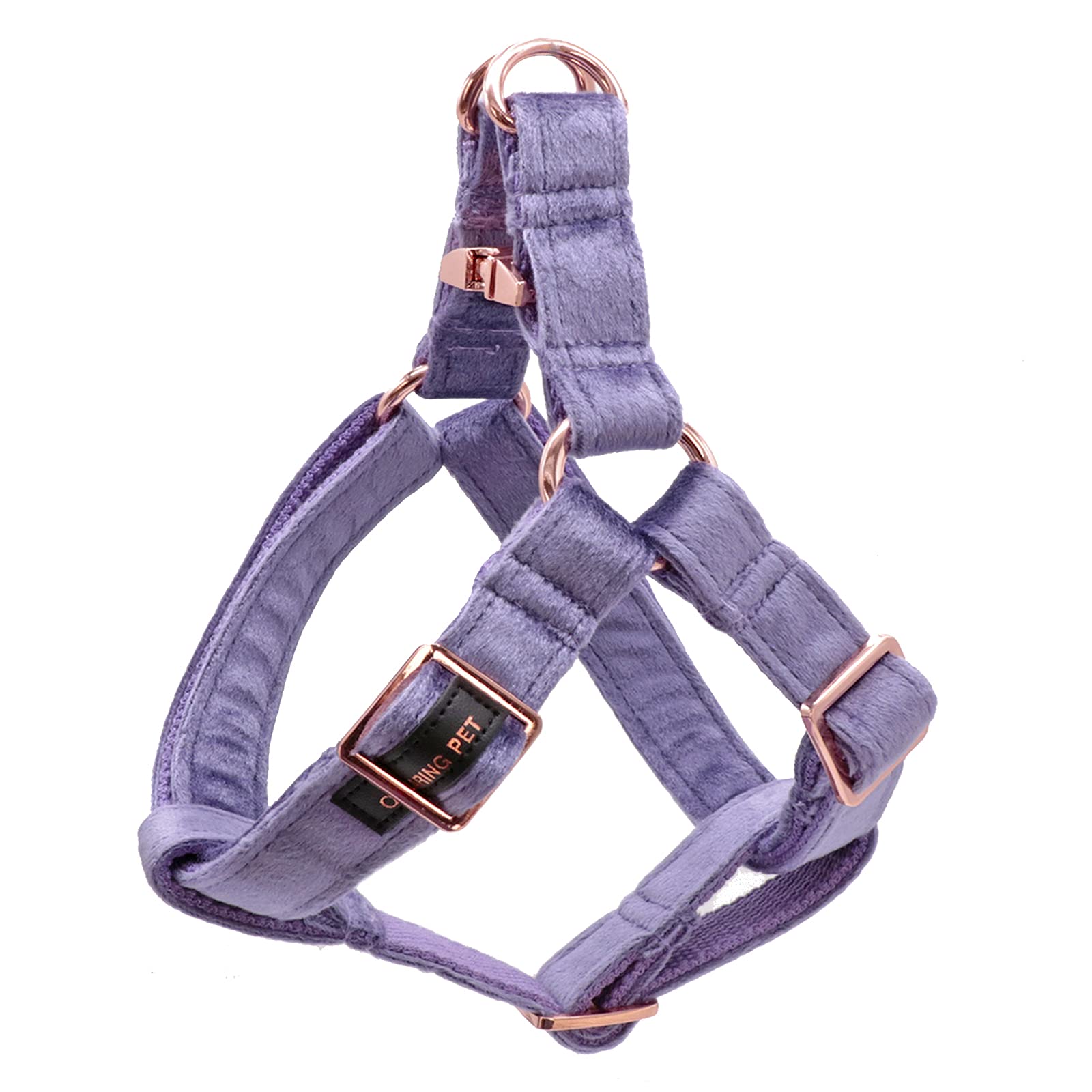Aring Pet velvet dog harness closeup shows soft material for comfortable daily walks.