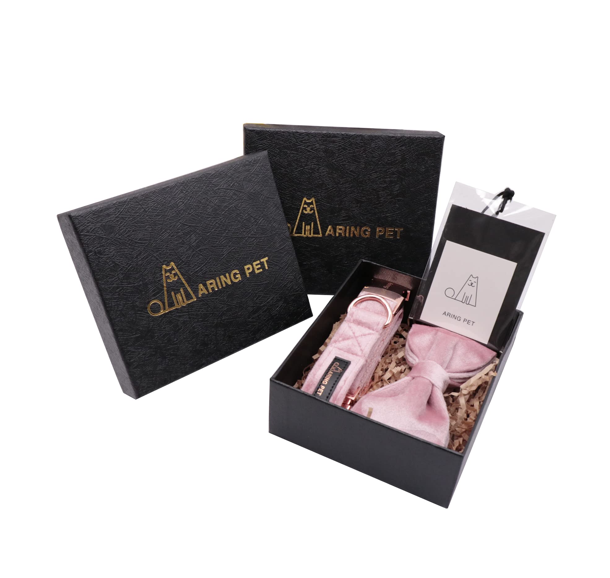 ARING PET Velvet Bow Tie Collar worn by dog during a special occasion