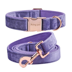 Aring Pet Velvet dog collar purple packaging highlights premium gift-ready presentation.