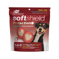 ARK NATURALS Soft Shield bag shows small-breed dental chews for daily care.