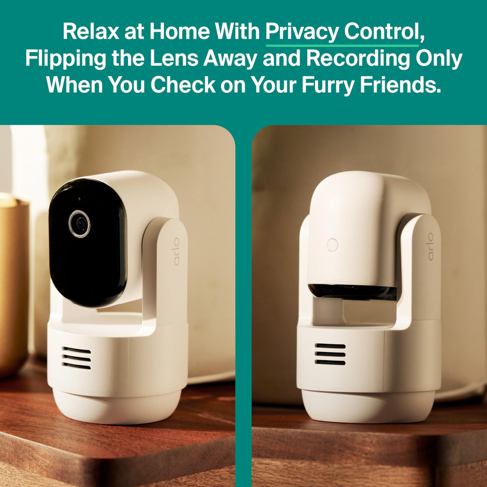 Arlo Essential integrated siren helps deter unwanted activity.