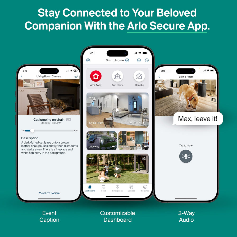 Arlo Essential, visión 360°/180° para cobertura total