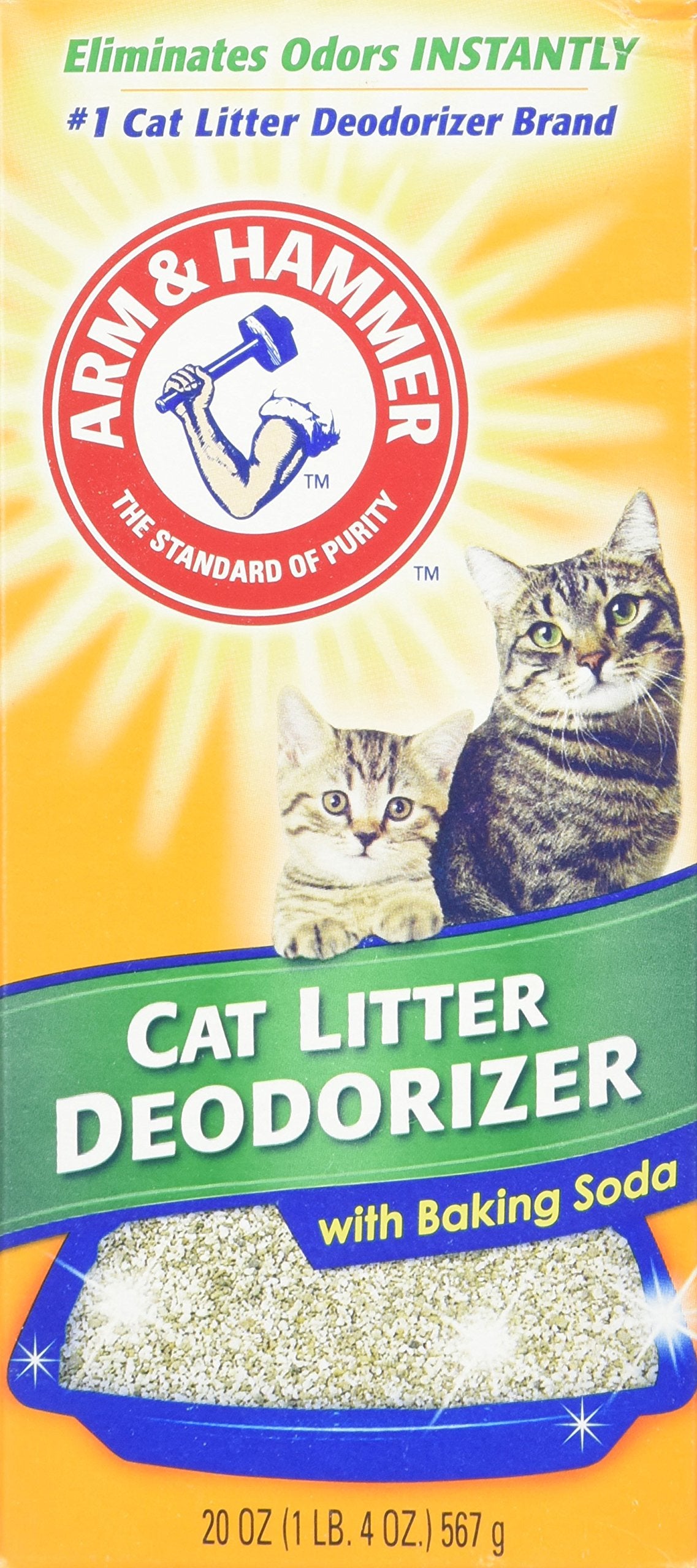 Arm & Hammer Cat Litter Deodorizer bottle pour neutralizes odors to keep litter area fresh
