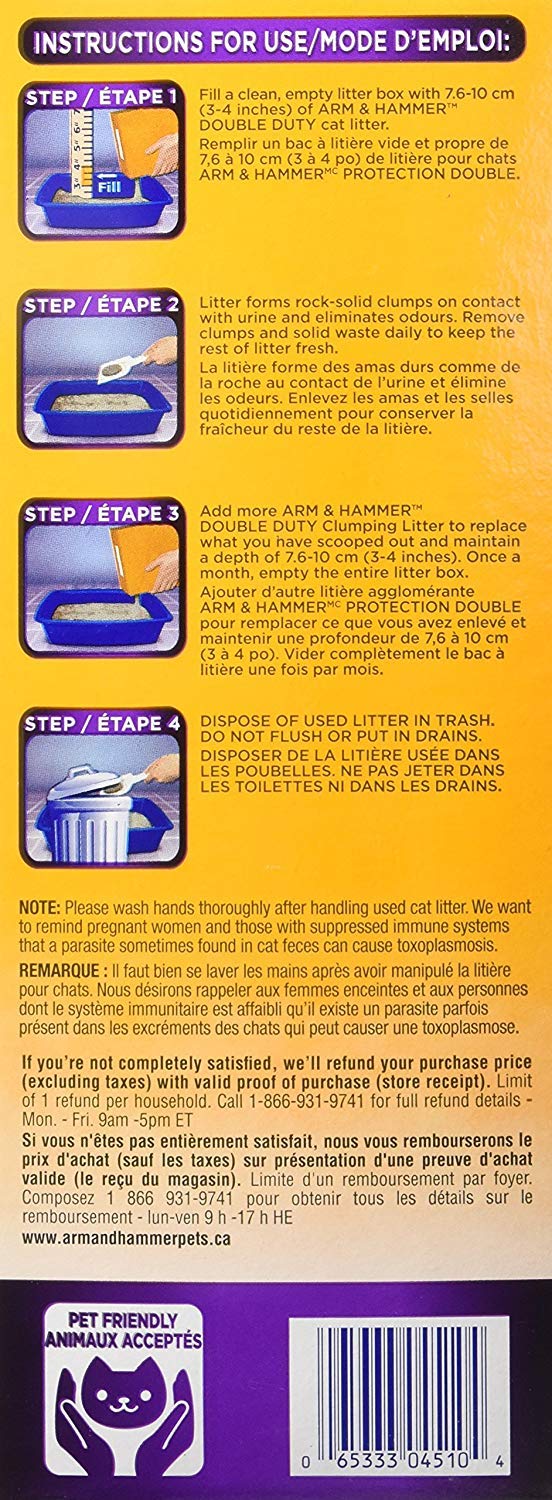 Arm & Hammer Double Duty Cat Litter fresh scent from baking soda.
