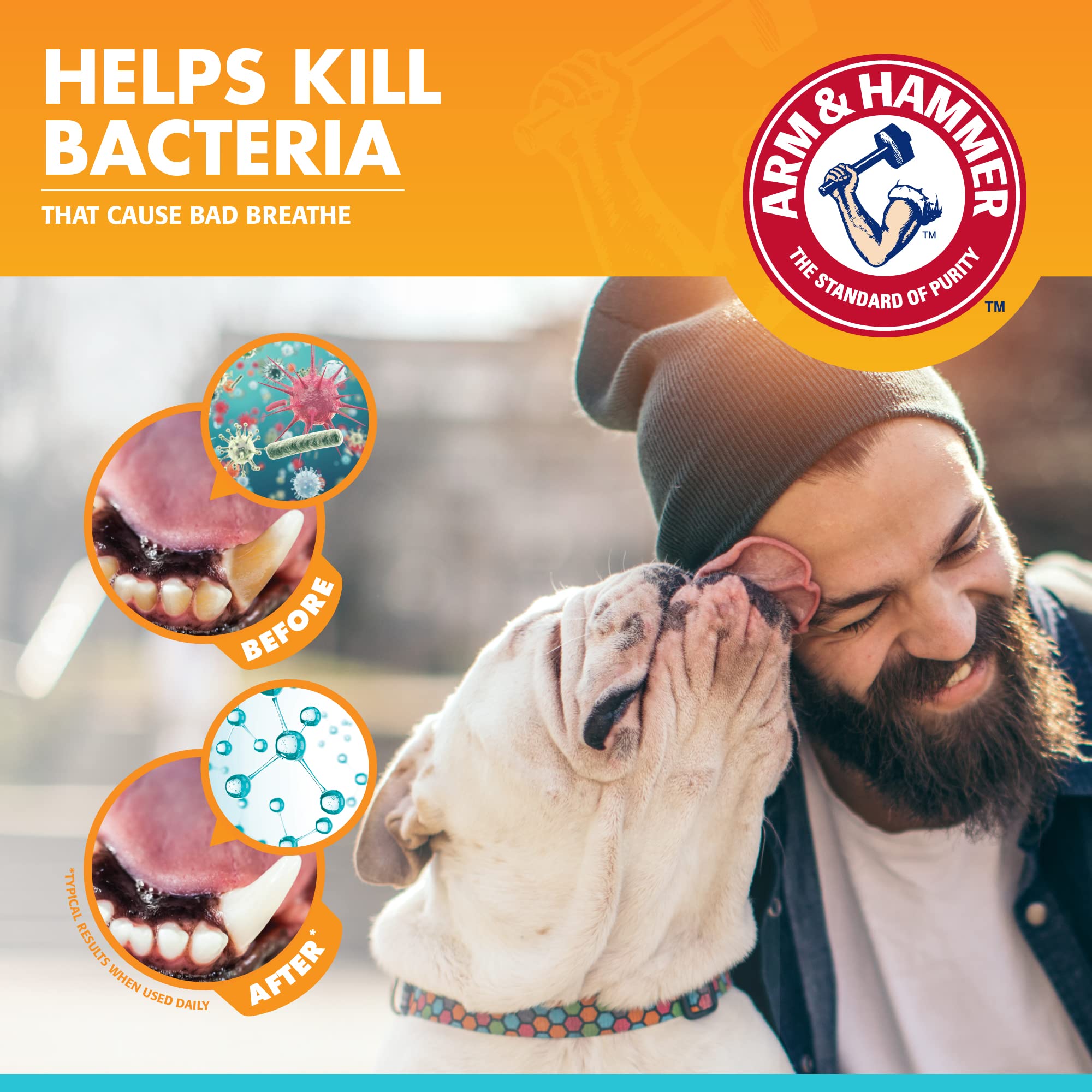 Arm & Hammer for Pets Fresh Breath Dental Spray 24-pack packaging shown for convenience.