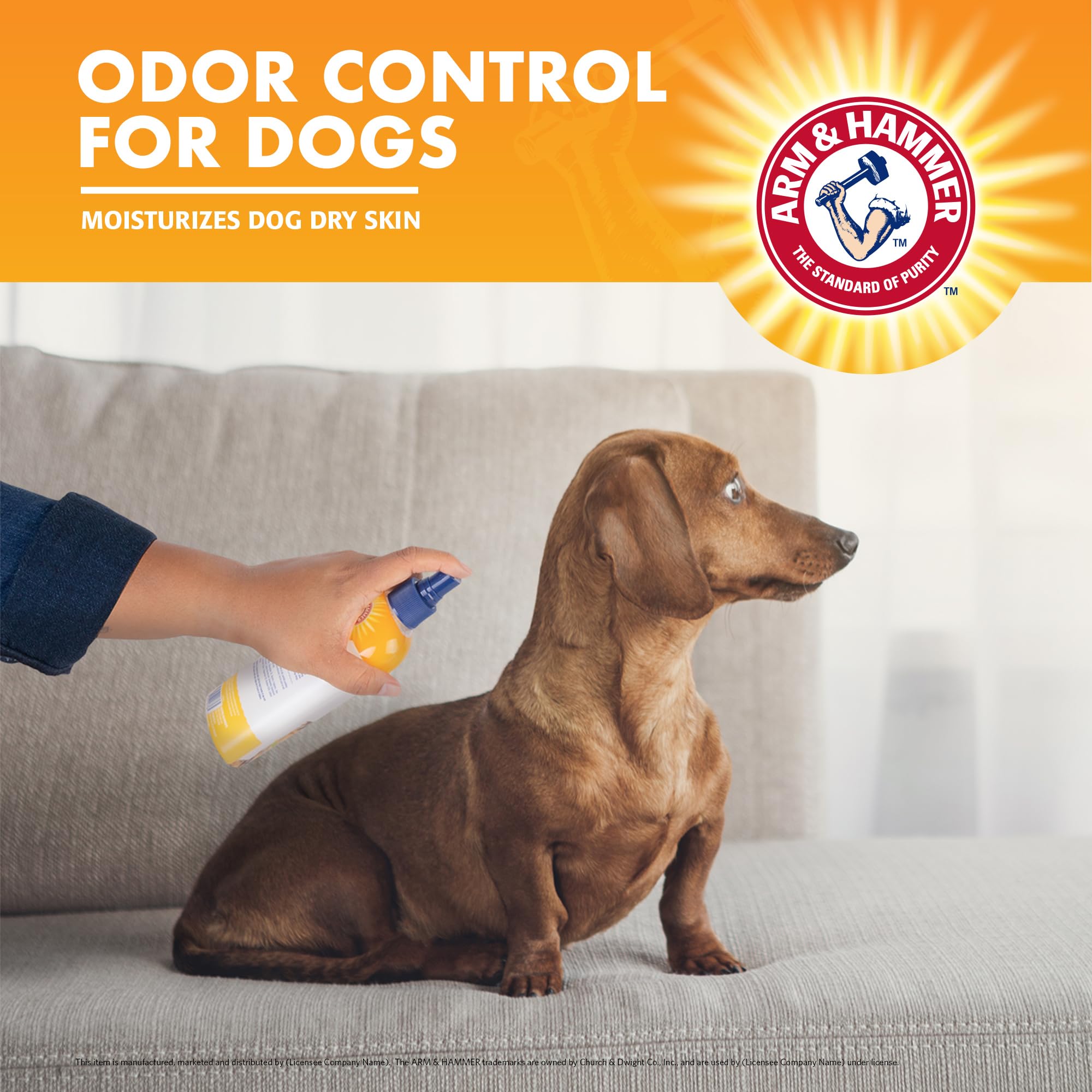 Arm & Hammer 6-pack dog spray highlights convenient multi-pack for households.
