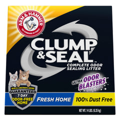 ARM & HAMMER Clump & Seal Cat Litter Fresh Scent 14lb bag—odor control.
