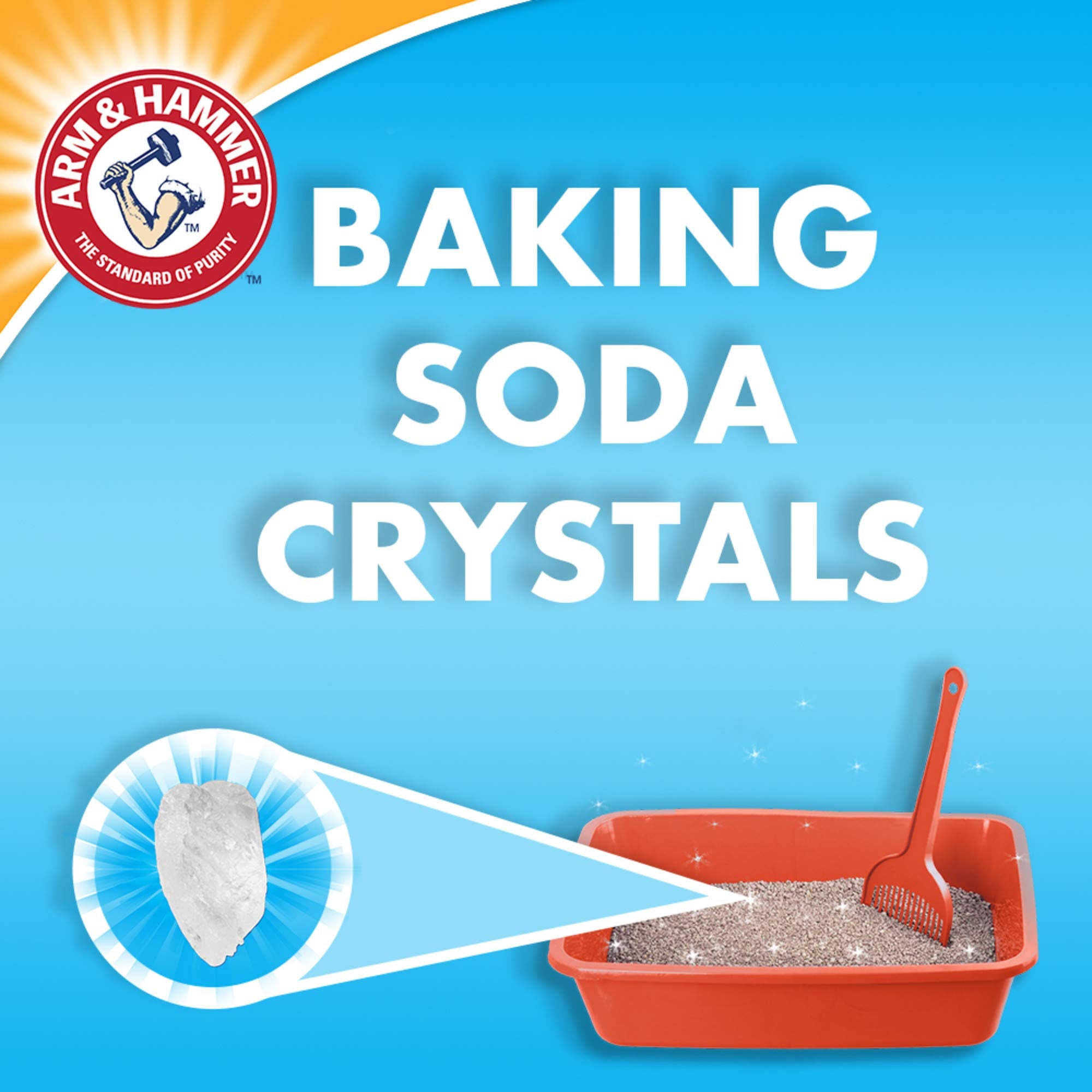Arm & Hammer Double Duty Litter clumps for easy scooping.