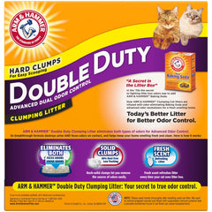 Arm & Hammer Double Duty Litter is 100% dust-free for cleaner box area.