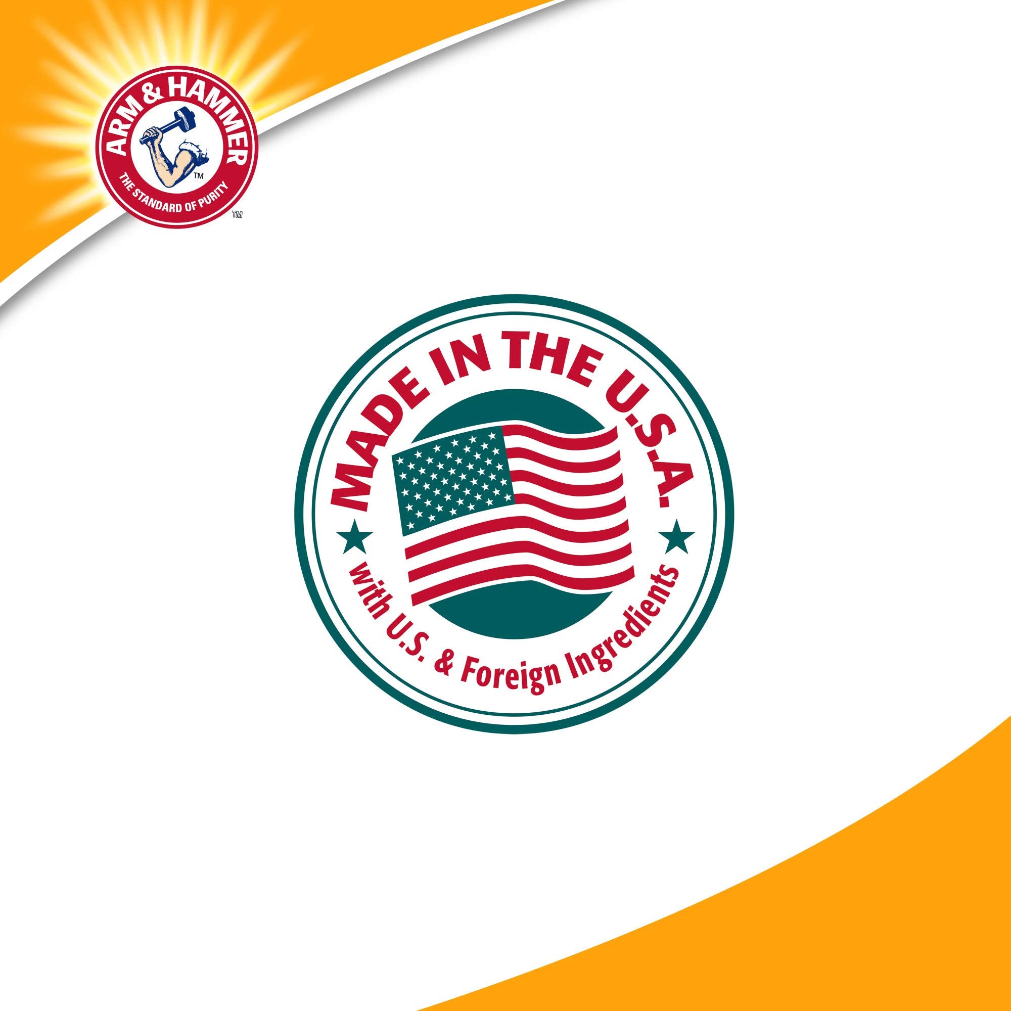 ARM & HAMMER moisture-activated micro-granules—tight seal around waste odor.