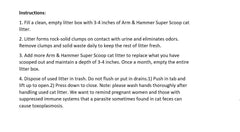 Arm & Hammer Super Scoop 99% dust-free formula reduces tracking for a tidier area.