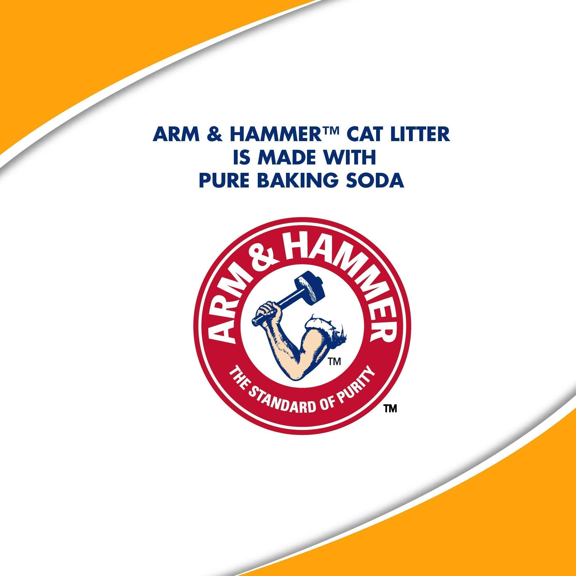 Arm & Hammer Super Scoop in a tidy litter box illustrates fresh scent release on demand.