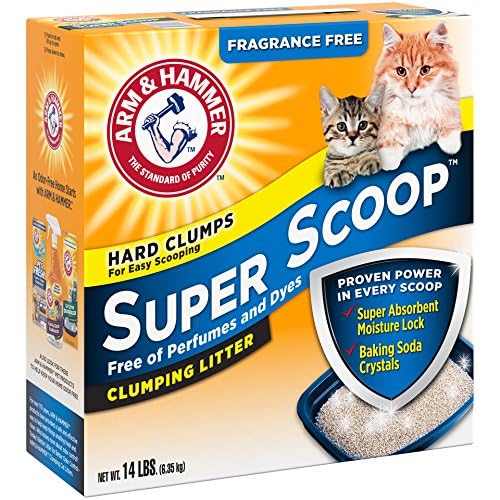 Arm & Hammer Super Scoop close-up of odor-neutralizing crystals for fast odor relief.