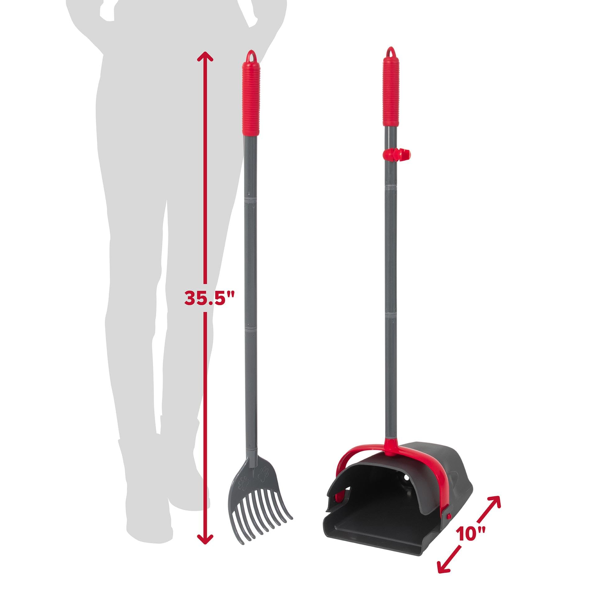 Arm & Hammer Swivel Bin XL extended handle for comfortable reach.