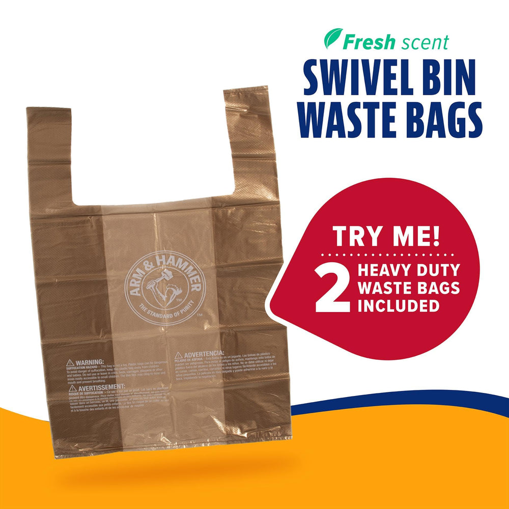 Arm & Hammer Swivel Bin XL leakproof design keeping yard odor-free.