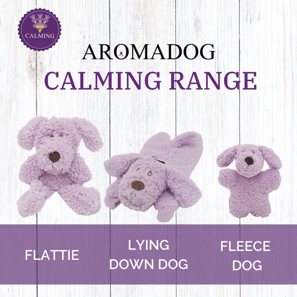 Aromadog lilac colorway and plush texture encourage gentle chewing and cuddling.