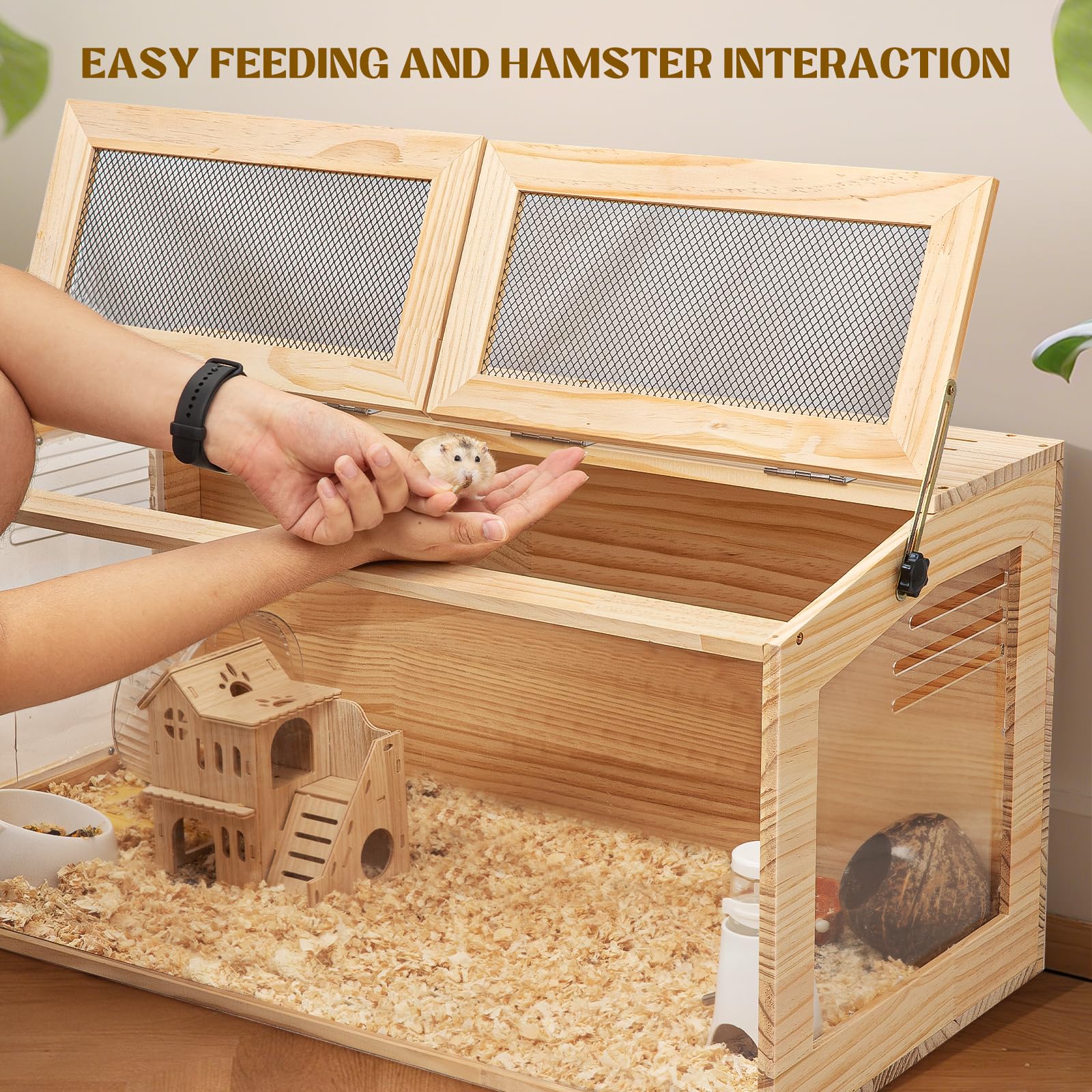 AronYada 32in hamster cage ventilation detail demonstrates improved airflow